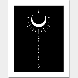 The Moon Line Art Posters and Art